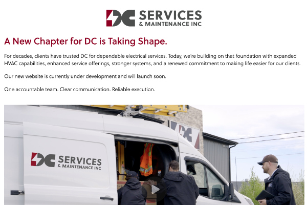 DC Services Website, Image 1