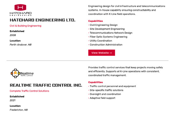 K-Line Collective Website, Image 3